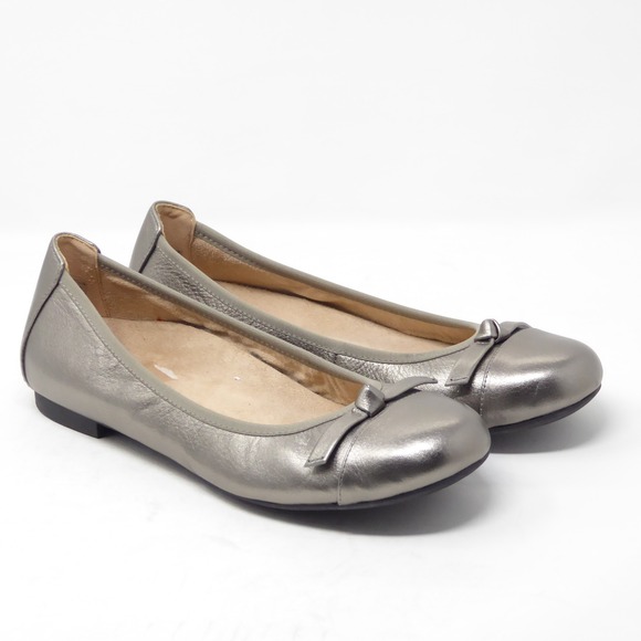 Vionic Bronze Flats with Bow Detail - Picture 1 of 9